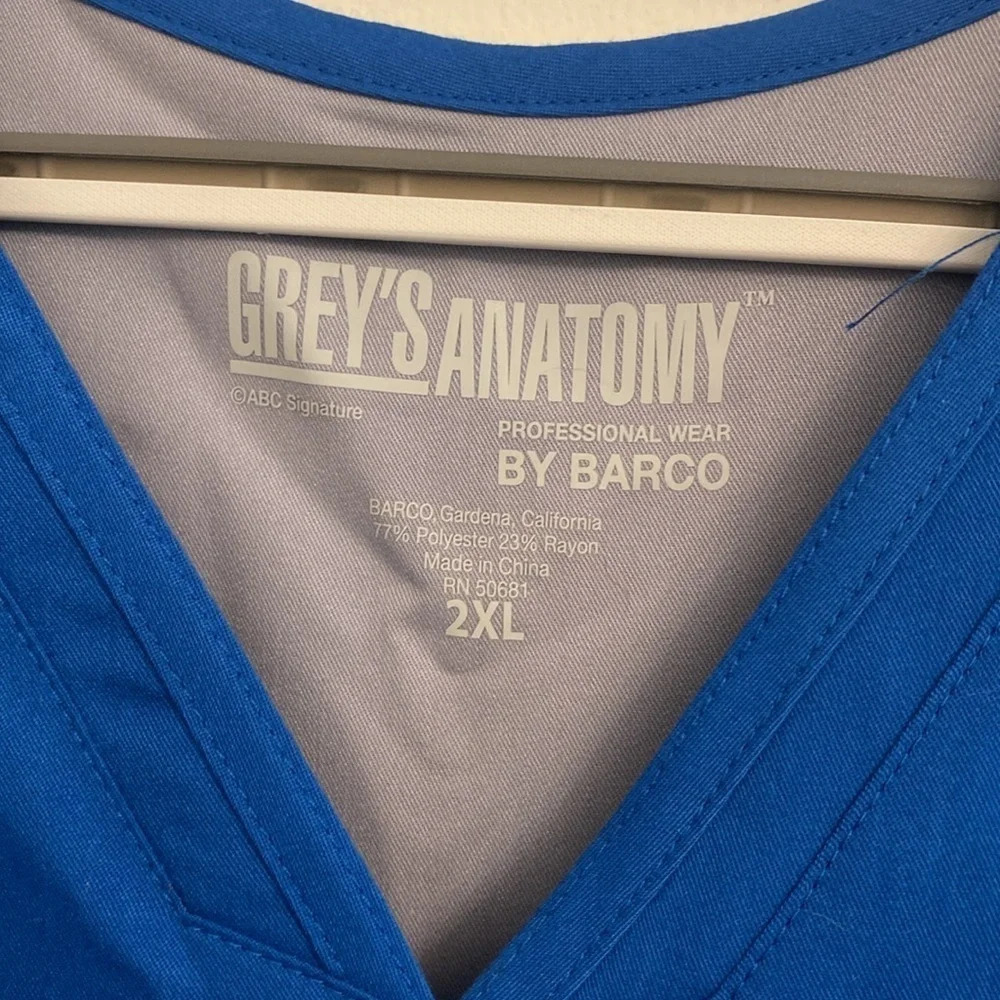 Grey's Anatomy Barco Scrub Top with Hip Pockets 2XL XXL - Picture 7 of 7